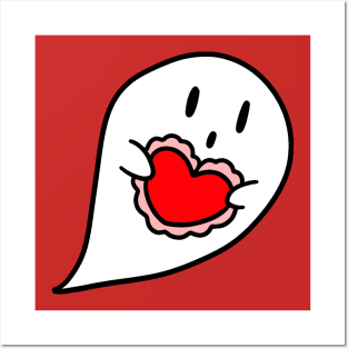 Valentine Heart Ghost Posters and Art